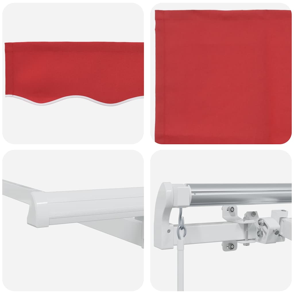 vidaXL Einziehbare Markise Rot 350 x 200 cm Stoff
