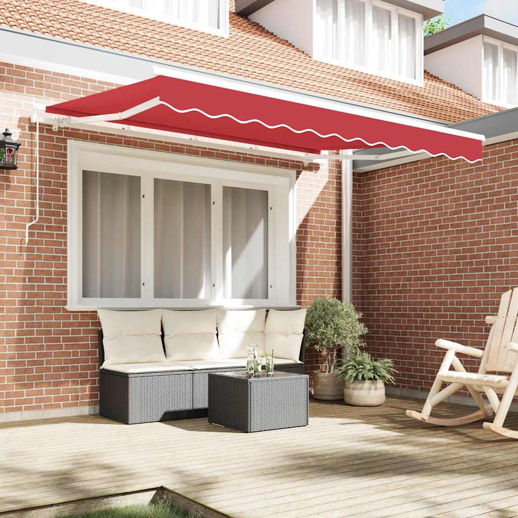 vidaXL Einziehbare Markise Rot 350 x 200 cm Stoff