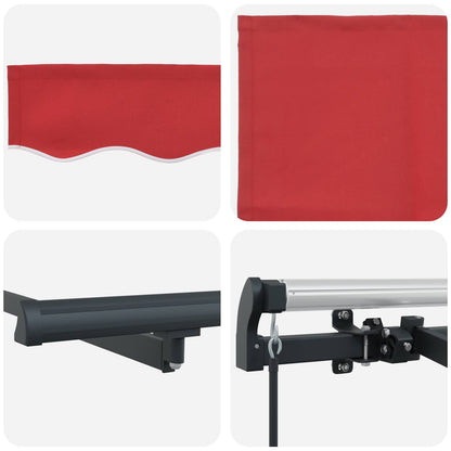 vidaXL Einziehbare Markise Rot 350 x 200 cm Stoff