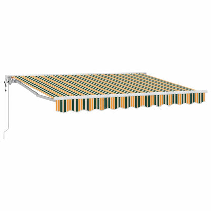 vidaXL Einziehbare Markise Grün und Gelb 350x200 cm Stoff