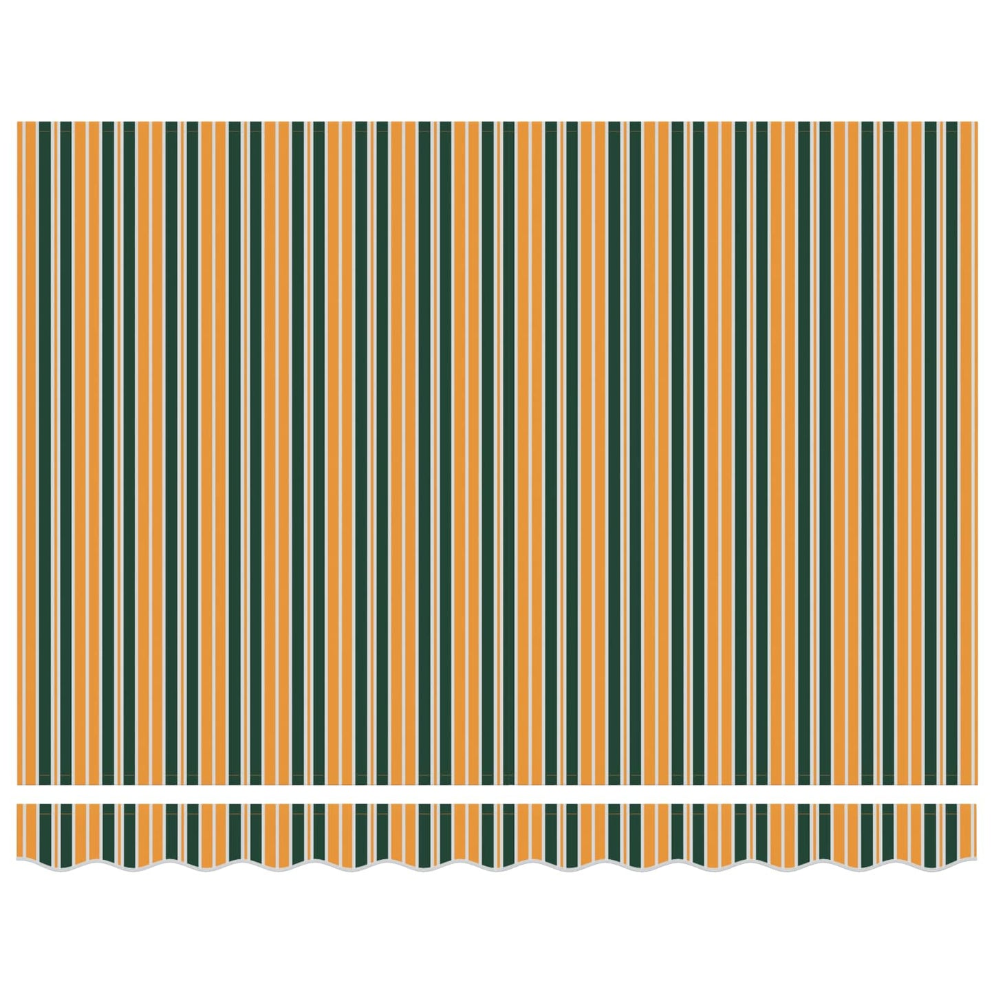 vidaXL Einziehbare Markise Grün und Gelb 350 x 200 cm