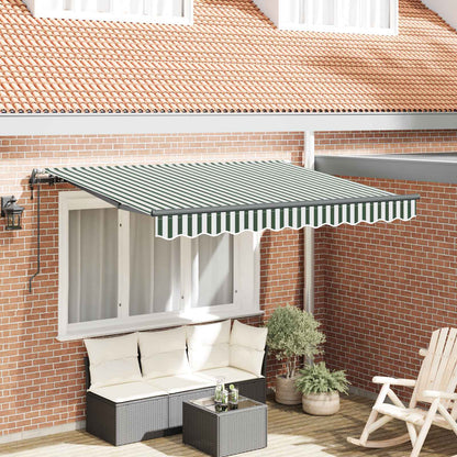 vidaXL Einziehbare Markise Grün 350 x 200 cm Stoff