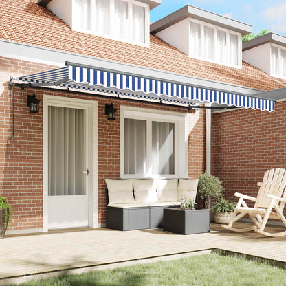 vidaXL Einziehbare Markise Blau 400 x 200 cm Stoff
