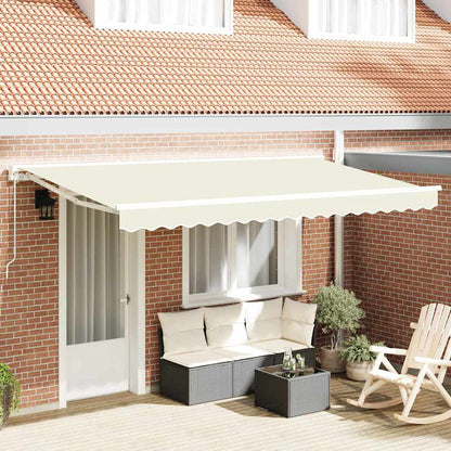 vidaXL Einziehbare Markise Creme 400 x 200 cm Polyester und Metall