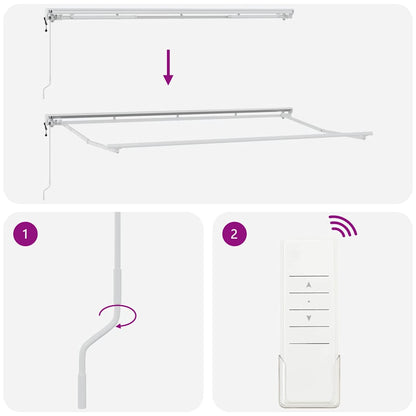 Einziehbare Markise Creme 400 x 200 cm Aluminium und Stoff