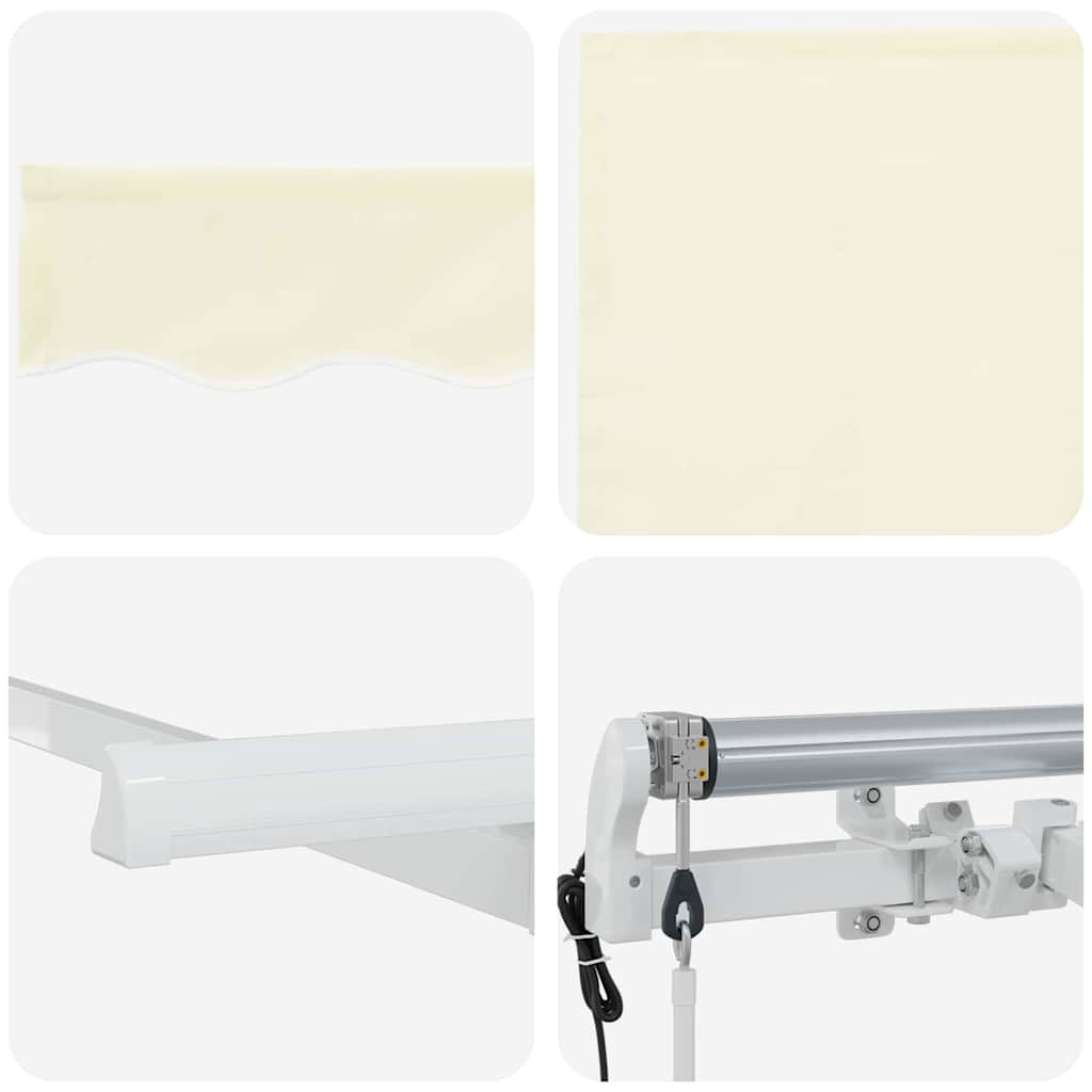 vidaXL Einziehbare Markise Creme 400 x 200 cm Stoff