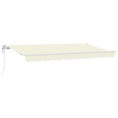 vidaXL Einziehbare Markise Creme 400 x 200 cm Stoff