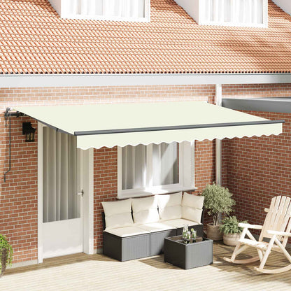 vidaXL Einziehbare Markise Creme 400 x 200 cm Stoff