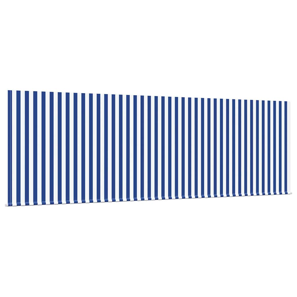 vidaXL Einziehbare Markise Blau und Weiß 400 x 200 cm