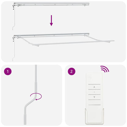 Einziehbare Markise Blau und Weiß 400 x 200 cm