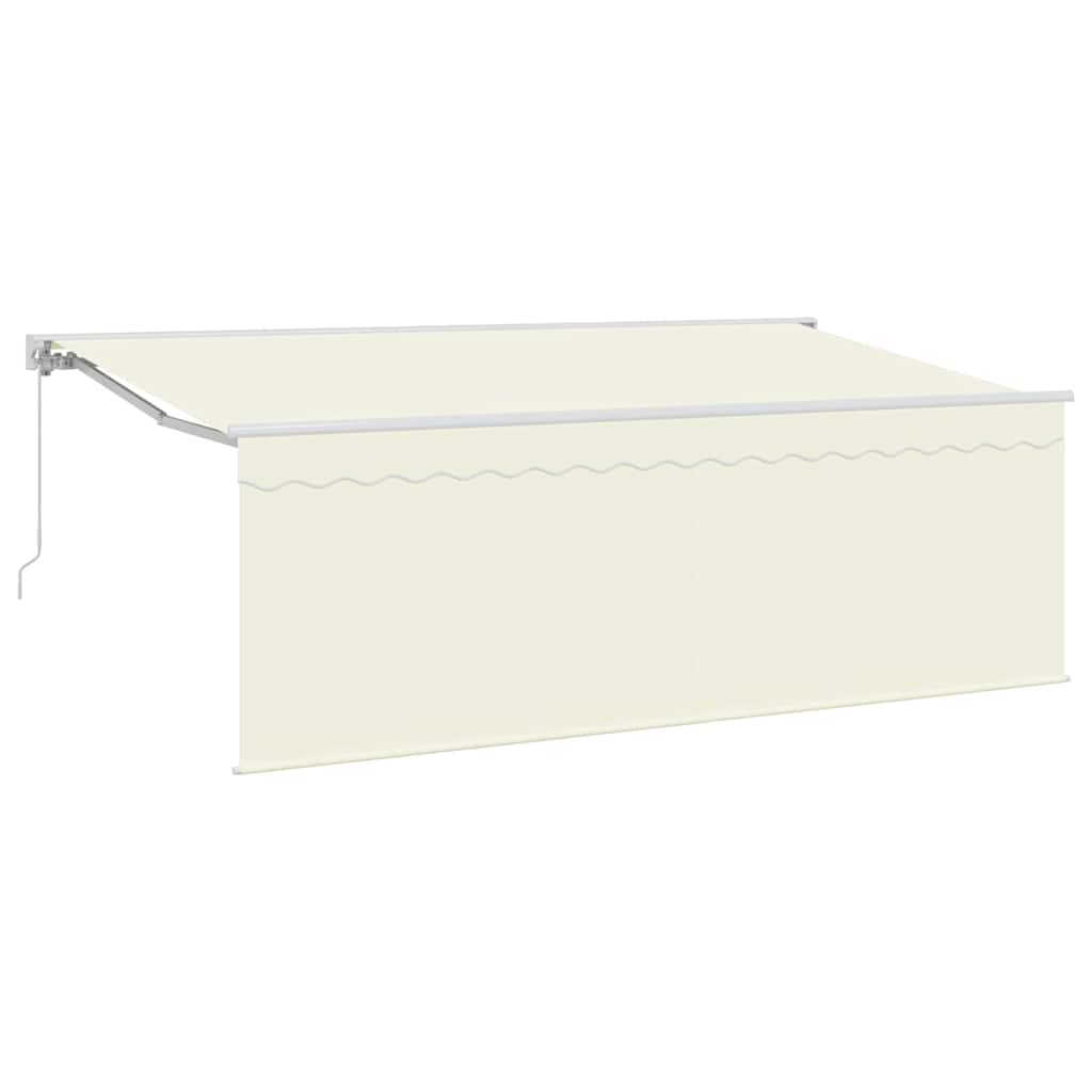 vidaXL Einziehbare Markise Creme 400 x 200 cm Polyester und Aluminium
