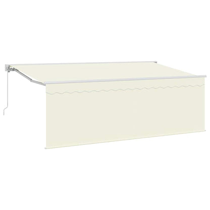 vidaXL Einziehbare Markise Creme 400 x 200 cm Polyester und Aluminium