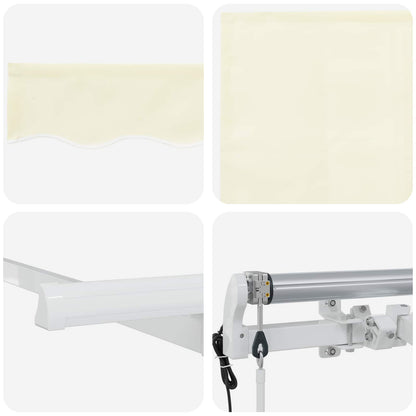 vidaXL Einziehbare Markise Creme 400 x 200 cm Polyester und Aluminium