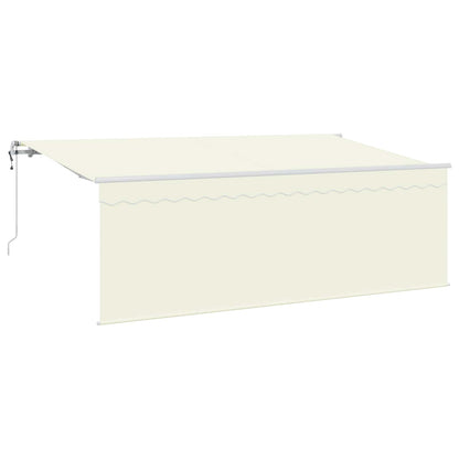 vidaXL Einziehbare Markise Creme 400 x 200 cm Polyester und Aluminium