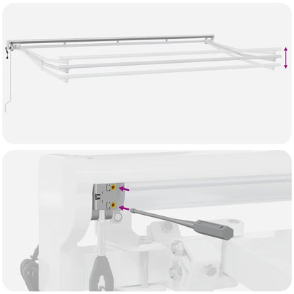 Einziehbare Markise Anthrazit 400 x 200 cm Aluminium und Stoff
