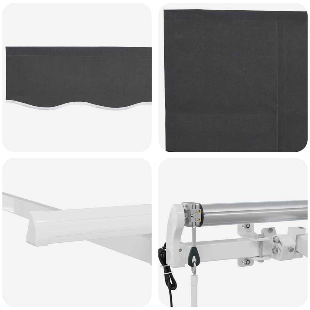 vidaXL Einziehbare Markise Anthrazit 400 x 200 cm