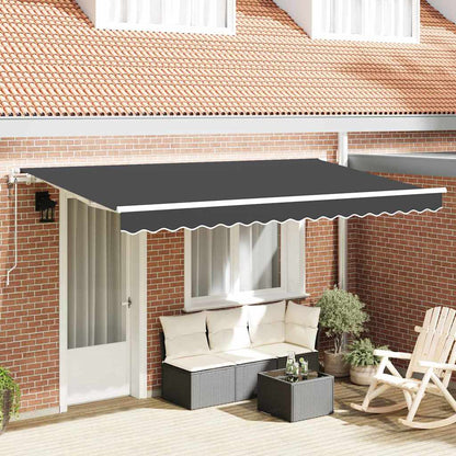 vidaXL Einziehbare Markise Anthrazit 400 x 200 cm