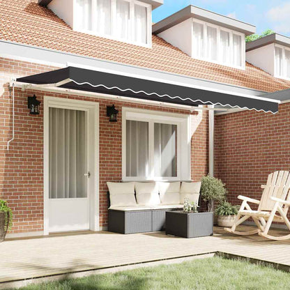 vidaXL Einziehbare Markise Anthrazit 400 x 200 cm