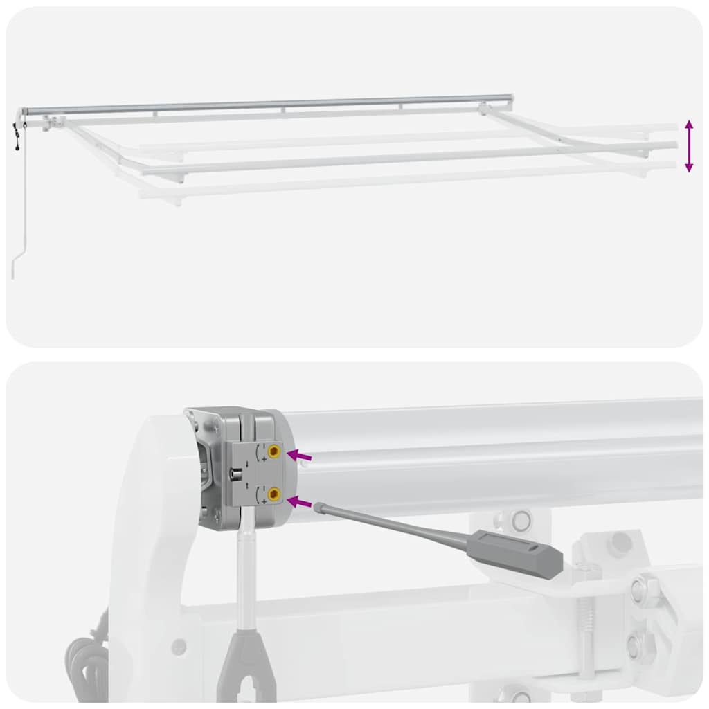 vidaXL Einziehbare Markise Anthrazit 400 x 200 cm