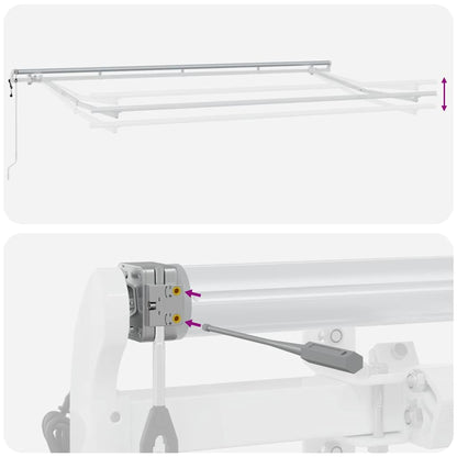 vidaXL Einziehbare Markise Anthrazit 400 x 200 cm