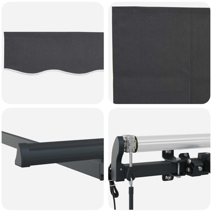 vidaXL Einziehbare Markise Anthrazit 400 x 200 cm