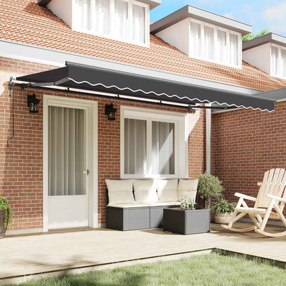 vidaXL Einziehbare Markise Anthrazit 400 x 200 cm