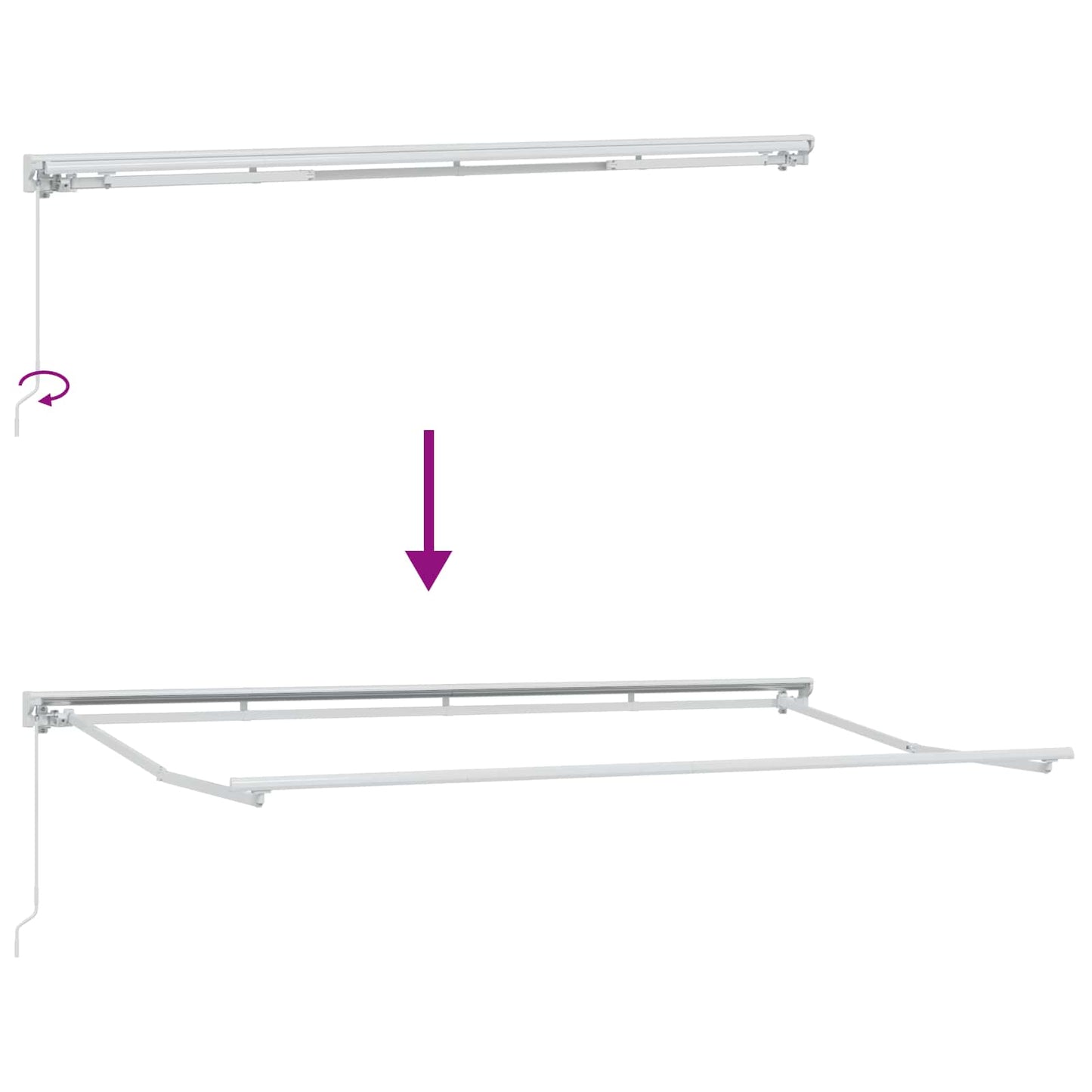 vidaXL Einziehbare Markise Anthrazit 400 x 200 cm Stoff