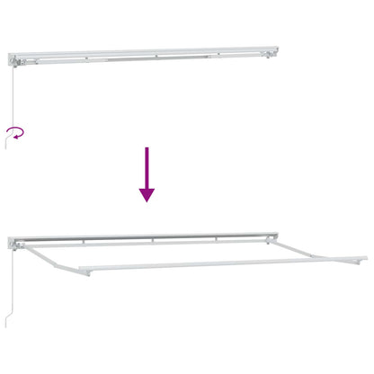 vidaXL Einziehbare Markise Anthrazit 400 x 200 cm Stoff