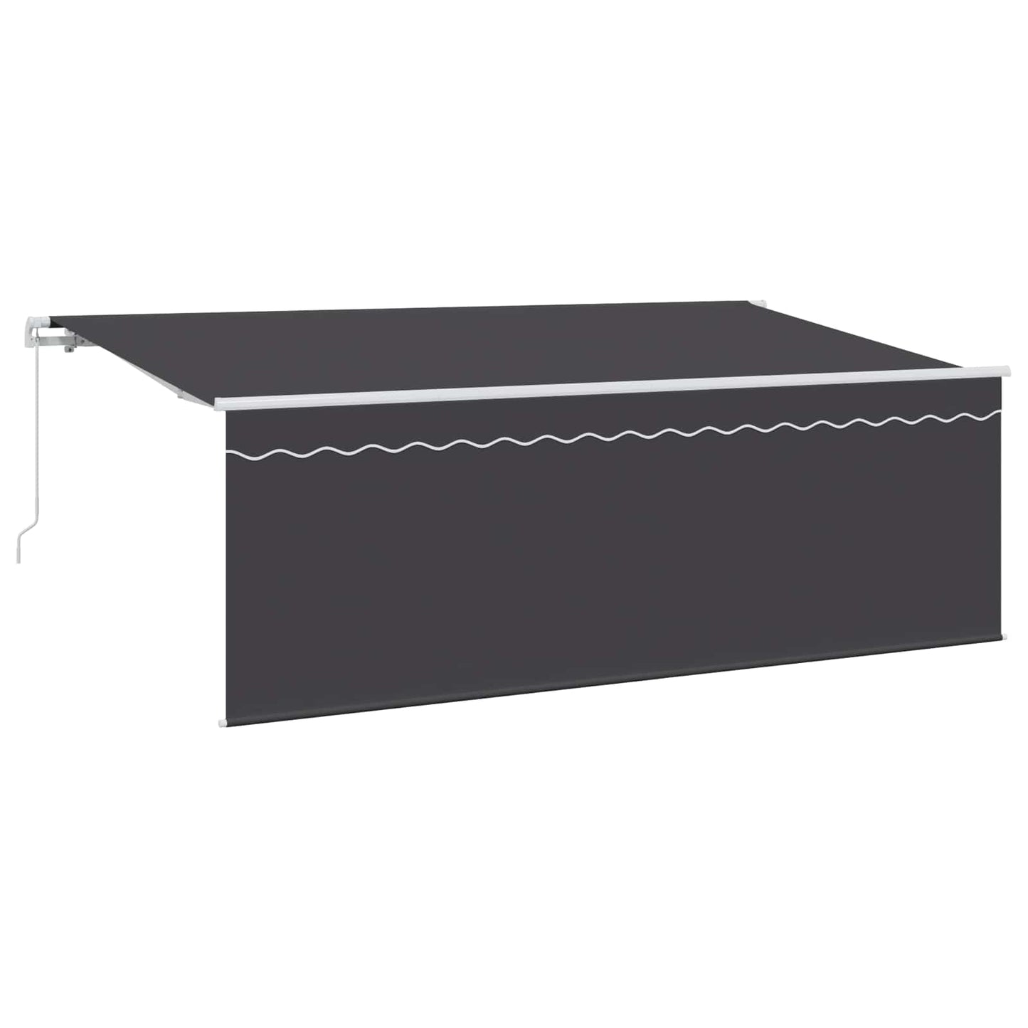 vidaXL Einziehbare Markise Anthrazit 400 x 200 cm Stoff