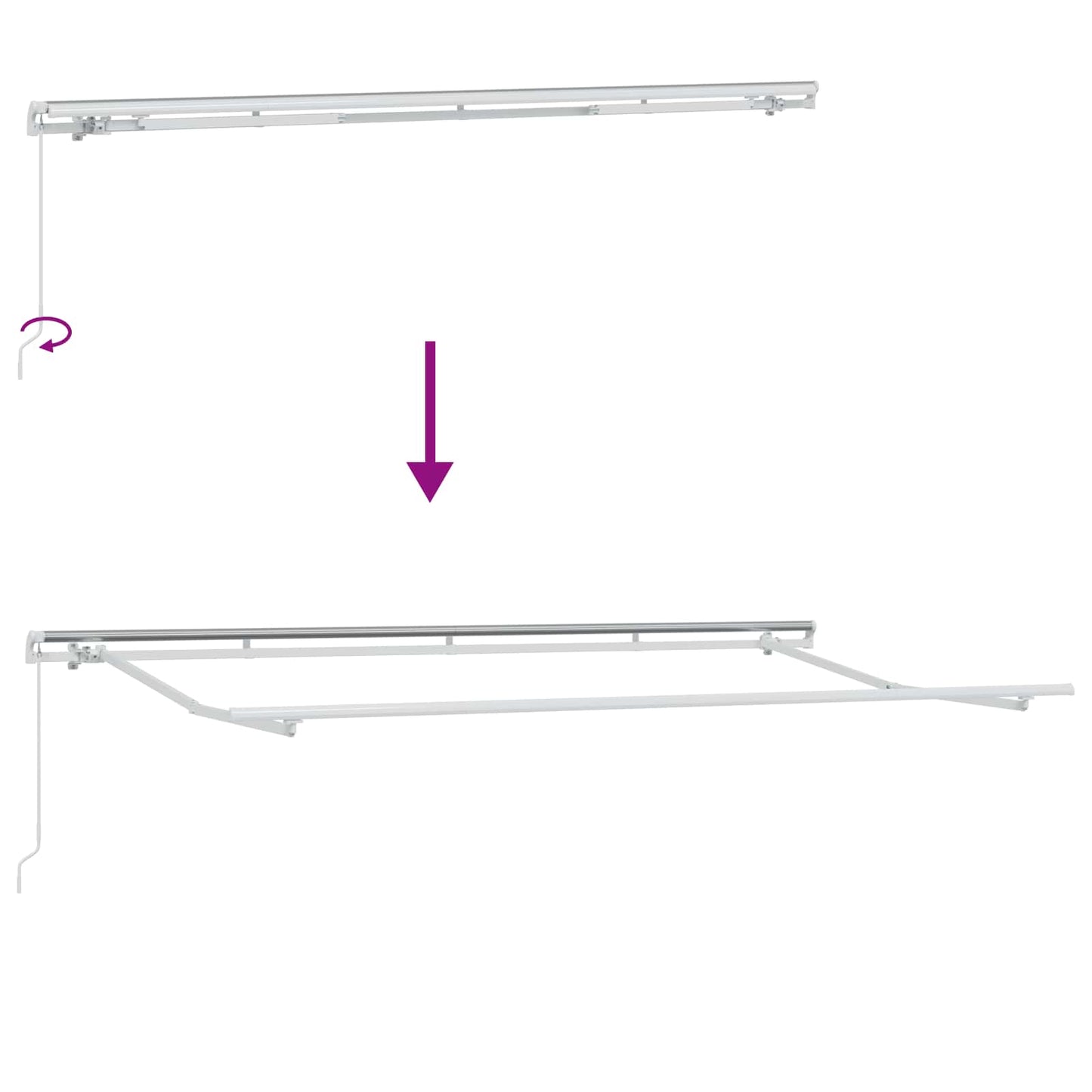 vidaXL Einziehbare Markise Anthrazit 400 x 200 cm Stoff