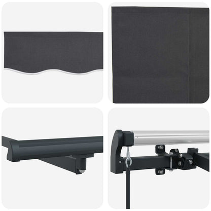 vidaXL Einziehbare Markise Anthrazit 400 x 200 cm Stoff