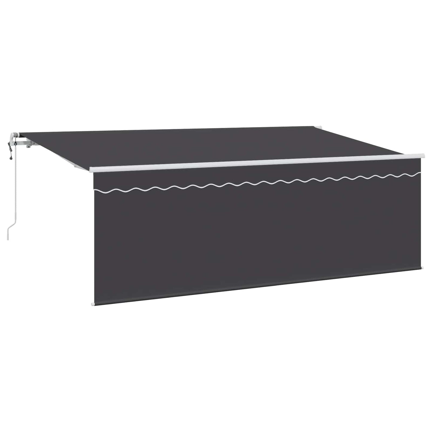 vidaXL Einziehbare Markise Anthrazit 400 x 200 cm Stoff