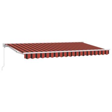 vidaXL Einziehbare Markise Orange und Schwarz 400 x 200 cm