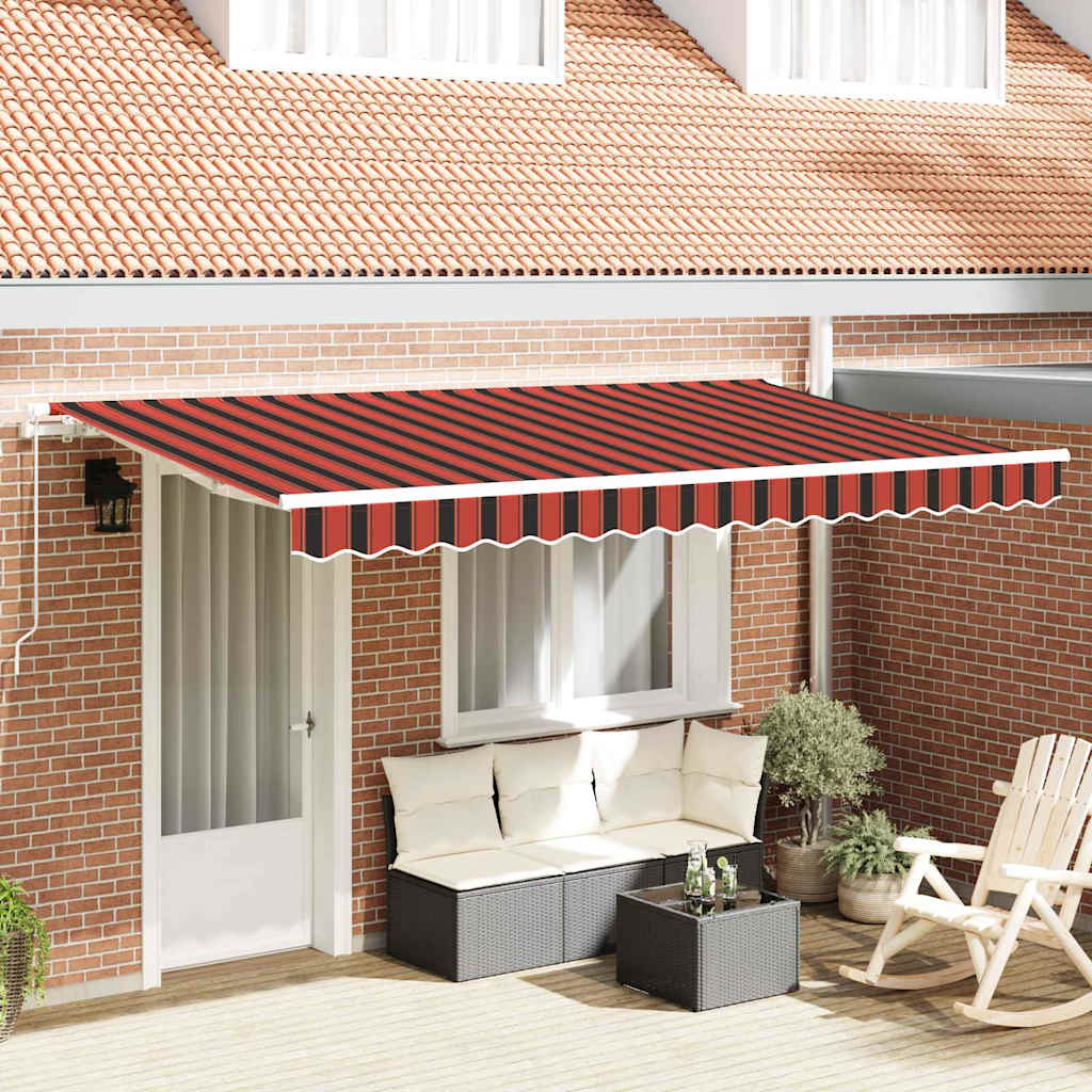 vidaXL Einziehbare Markise Orange 400 x 200 cm Stoff