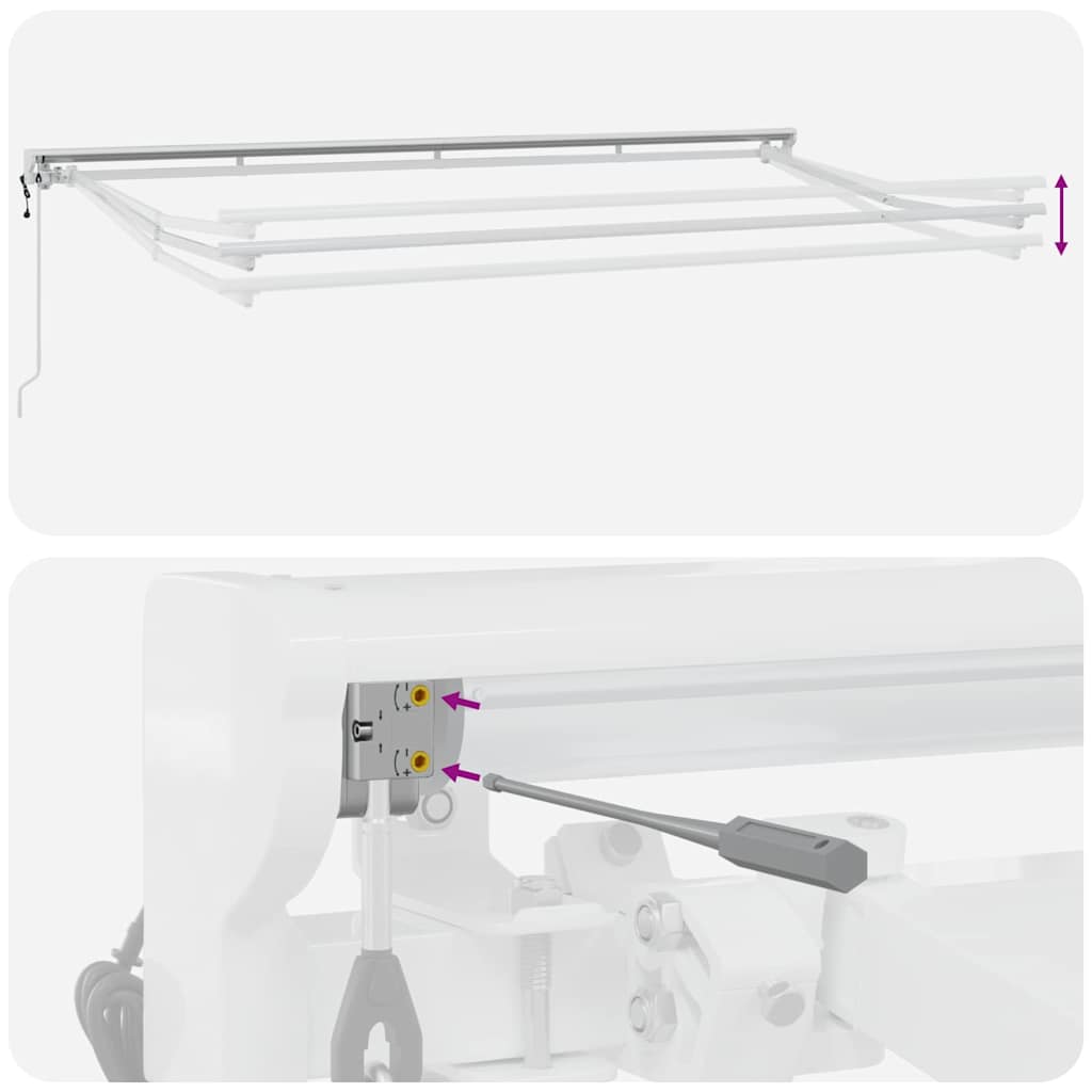 vidaXL Einziehbare Markise Bordeauxrot 400 x 200 cm
