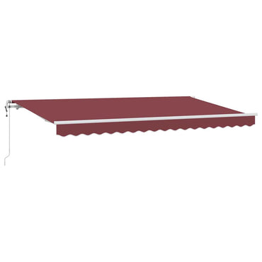 vidaXL Einziehbare Markise Bordeauxrot 400 x 200 cm Stoff