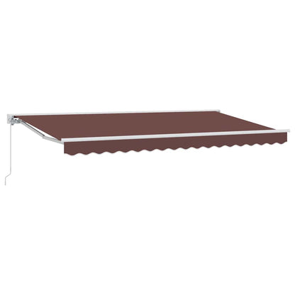 vidaXL Einziehbare Markise Braun 400x200 cm Stoff