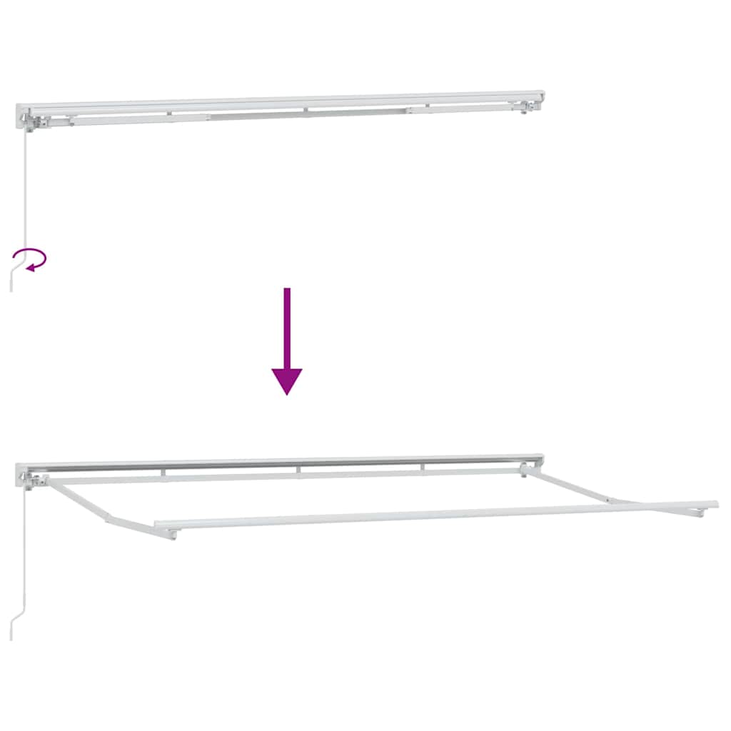 vidaXL Einziehbare Markise Braun 400x200 cm Stoff