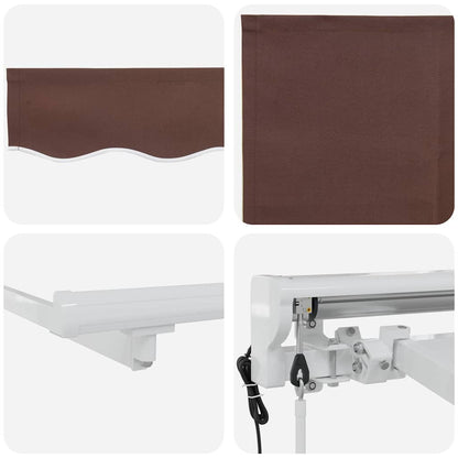 vidaXL Einziehbare Markise Braun 400x200 cm Stoff