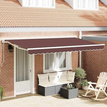 vidaXL Einziehbare Markise Braun 400x200 cm Stoff