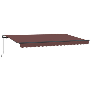 vidaXL Einziehbare Markise Braun 400 x 200 cm Polyester und Aluminium