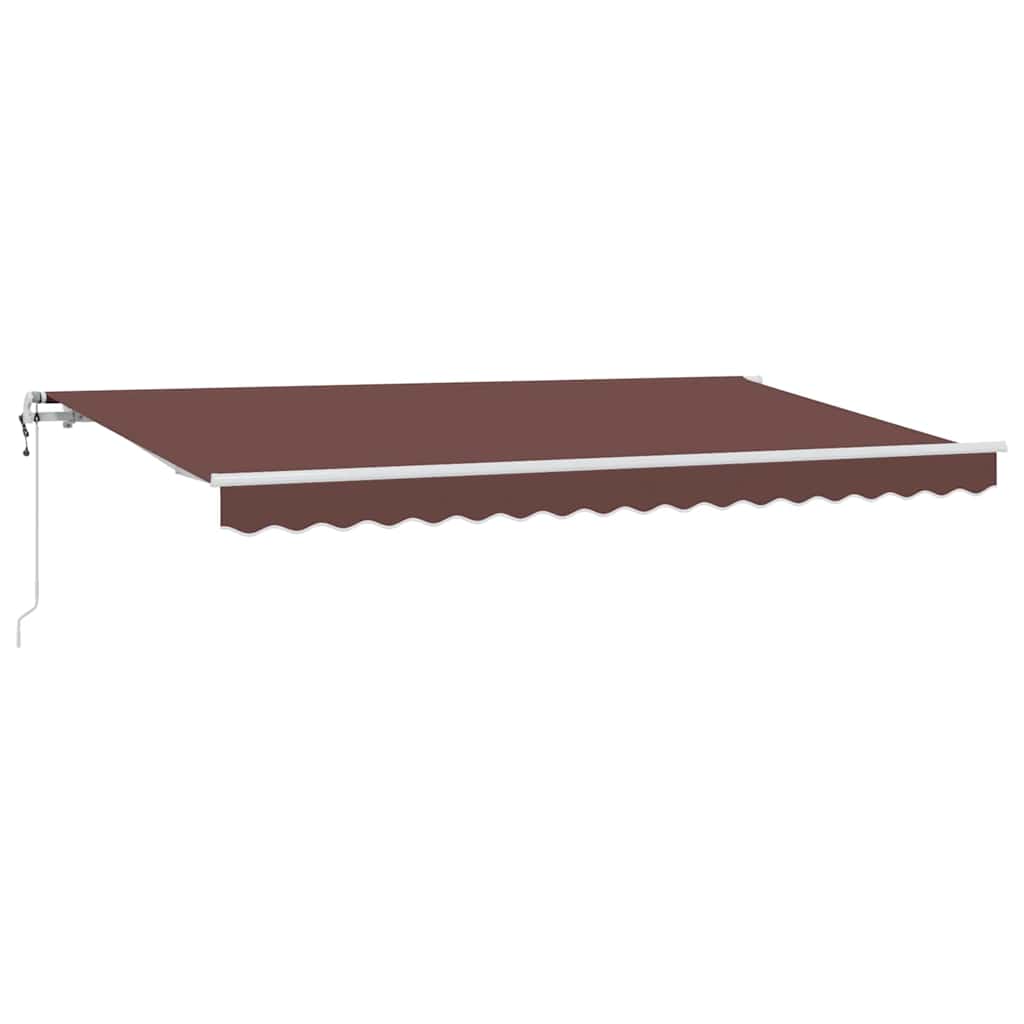 vidaXL Einziehbare Markise Braun 400 x 200 cm Polyester und Aluminium