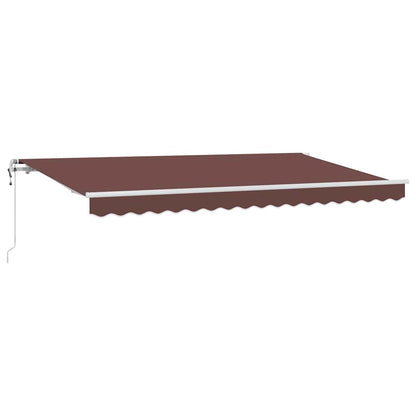 vidaXL Einziehbare Markise Braun 400 x 200 cm Polyester und Aluminium