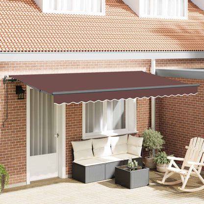 vidaXL Einziehbare Markise Braun 400 x 200 cm Polyester und Aluminium