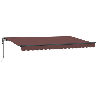 vidaXL Einziehbare Markise Braun 400 x 200 cm Polyester und Aluminium