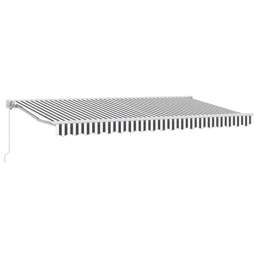 vidaXL Einziehbare Markise Anthrazit und Weiß 400x200 cm Stoff