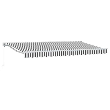 vidaXL Einziehbare Markise Anthrazit und Weiß 400x200 cm Stoff