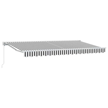 vidaXL Einziehbare Markise Anthrazit und Weiß 400x200 cm Stoff