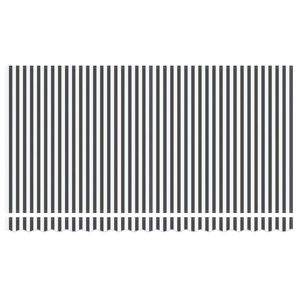 vidaXL Einziehbare Markise Anthrazit und Weiß 400x200 cm Stoff