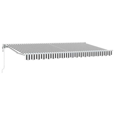 vidaXL Einziehbare Markise Anthrazit und Weiß 400x200 cm Stoff